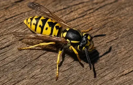 Yellow jacket exterminator treating a Cedar City, UT home